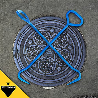 T&T Tools 30-Inch Top Popper Manhole Hook Tool - Inline Handle, 5/8" Hex - size: 30-Inch, style: Inline Handle