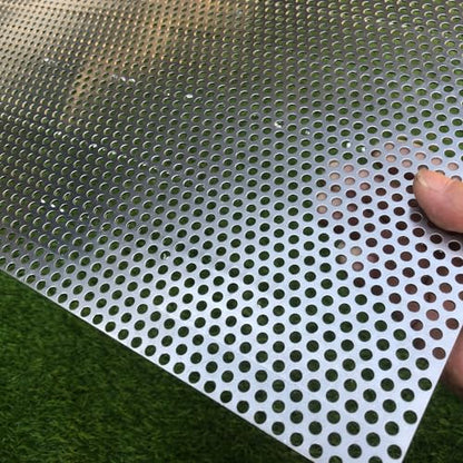 Aluminum Perforated Metal Sheets 16 Gauge 23.6 inch by 11.8 inch Expanded Metal Mesh Aluminum Opening 1/5" 0.2 inch (About 5 mm) Perforated Steel Sheet Aluminum Mesh Screen Decorative Metal Mesh - size: 23.6" X 11.8"