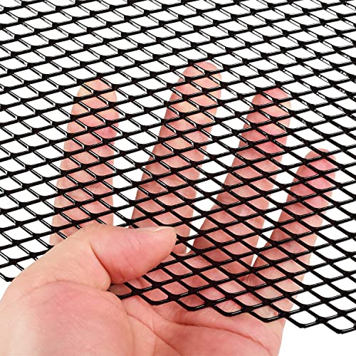 AggAuto 47x16 inches Car Pickup Truck Grill Mesh 6x12mm Rhombic Hole Black - color: Black, size: 6x12mm Rhombus
