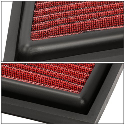 DNA Motoring AFPN-035-RD Clean Air Washable Drop In Panel Air Filter Enhance Engine Performance Power & Acceleration Improve [Compatible with 12-16 BMW 528i / 10-16 Z4 / 13-15 X1] - style: 12-16 528i Red