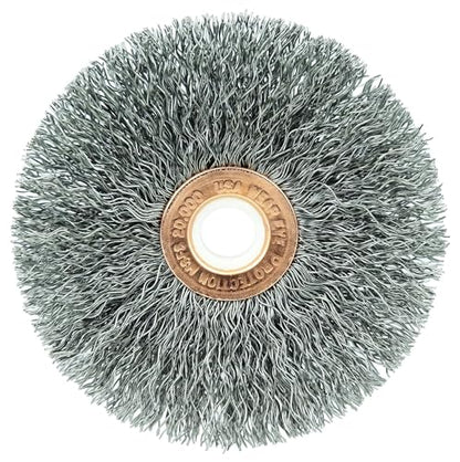 Weiler 15563 3" Crimped Wire Wheel, .0118" Steel Fill, 1/2"-3/8" Arbor Hole, Made in the USA (Pack of 10) - size: .0118 Wire Size x 1/2"-3/8" Arbor, style: Pack of 10