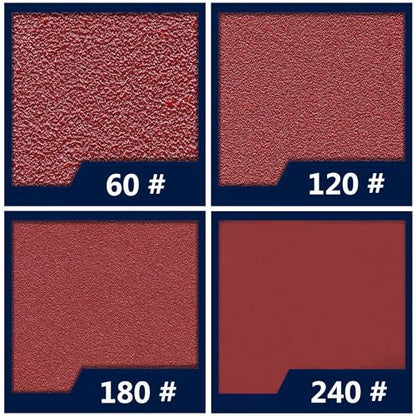 FOWOK 60pcs Sandpaper for Skil Detail Sander, 60-240 Grit Abrasive Paper - size: 11-Hole Sandpaper without Pads