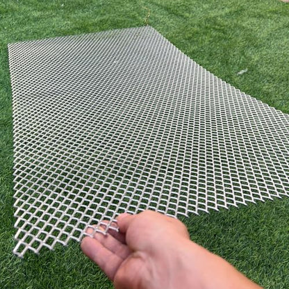 48"X24" 14 Gauge Expanded Metal Sheet Metal Diamond Mesh 0.4"X0.8" Expanded & Perforated Sheets Pet Screen Steel Grating-for Door Guard Screen Grill,Window Security Grill Door Protector - size: 48"x24"