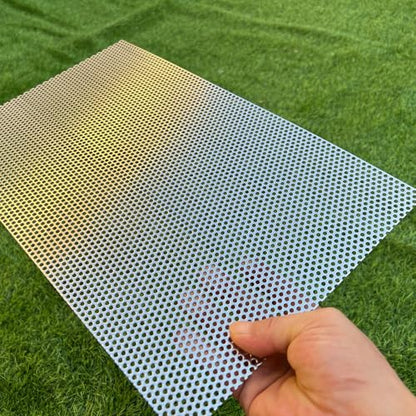 19 Gauge Perforated Metal Sheets 16"x10" Expanded Metal Mesh Opening 32% Hole 3mm 0.12"(About 1/8") Perforated Stainless Steel Sheet 304 Stainless Steel Mesh Screen Panel Decorati Plate - size: 16" X 10"