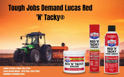 Lucas Red N Tacky | Red Grease | Heavy Duty Multi-Purpose | 2 Pack