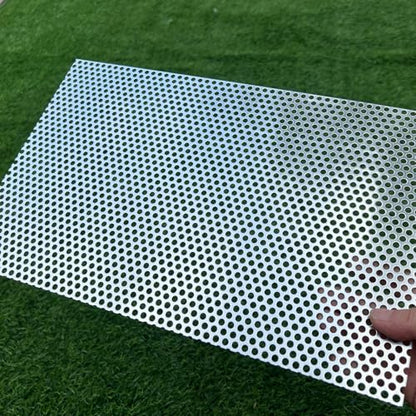 Aluminum Perforated Metal Sheets 16"x10" 16 Gauge Expanded Metal Mesh Aluminum Opening 1/5" 0.2 inch (About 5 mm) Perforated Steel Sheet Aluminum Mesh Screen Decorative Metal Mesh - size: 16" X 10"