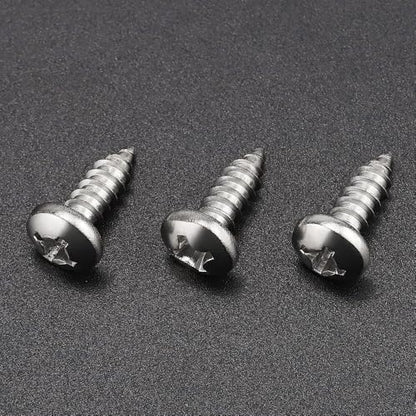#4 x 1/4" (100 Pack) Stainless Steel Phillips Pan Head Wood Screws, Stainless Steel 304 (18-8), Pan Head Sheet Metal Screws Self Tapping for Wood - size: #4 x 1/4"