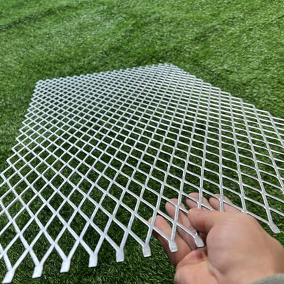 36"X18" 14 Gauge Expanded Metal Sheet Metal Diamond Mesh 0.6"X1.6" Expanded & Perforated Sheets Flattened-for Screen Door Grill,Window Security Grill Screen Door Protector - size: 36"X18"