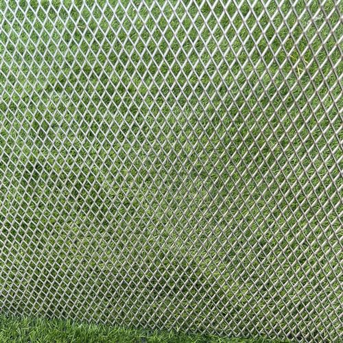 48"X24" 14 Gauge Expanded Metal Sheet Metal Diamond Mesh 0.4"X0.8" Expanded & Perforated Sheets Pet Screen Steel Grating-for Door Guard Screen Grill,Window Security Grill Door Protector - size: 48"x24"