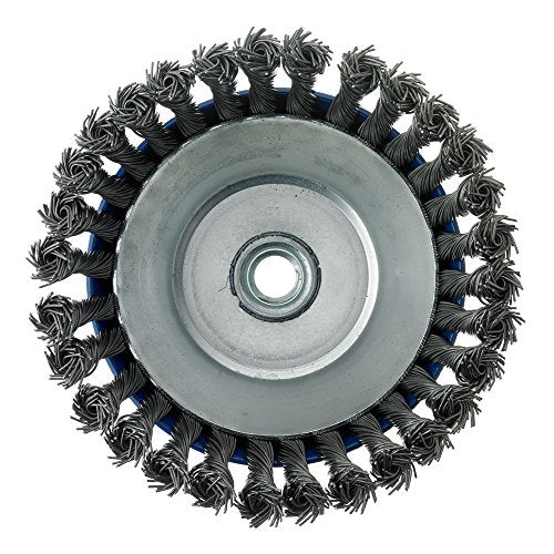 Mercer Industries 189050 - 6" x 5/8"-11 Heavy-Duty Knot Cup Brush, .035 Carbon Steel Wire - color: .035 Carbon Steel, size: 6" x 5/8"-11, style: Knot Cup