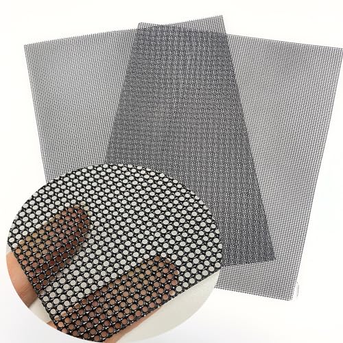 PVC Coated 304 Stainless Steel Mesh 2-Pack, Screen for Vent Cage Cabinet - size: 8.2"x11.8",2pack