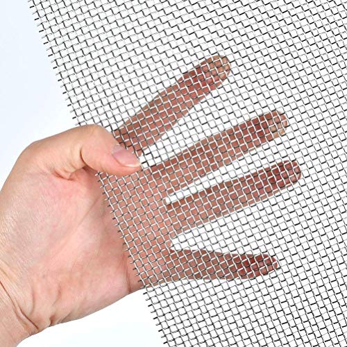 TIMESETL 3 Pcs Stainless Steel Woven Wire 8 Mesh - 12" x 8"(30x21cm) Garden Fence BBQ Wire Mesh Window Screen Mesh - size: 12" x 8" 8 Mesh