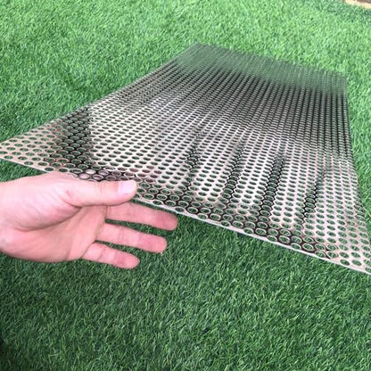 Perforated Metal Sheets 19 Gauge 30"x15" Expanded Metal Mesh Aperture 8mm 0.32inch (Approximately 1/3") Perforated Stainless Steel Sheet 304 Stainless Steel Mesh Screen Panel - size: 30"x15"
