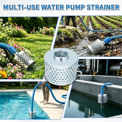 3 Inch Round Suction Strainer, 9.5mm Holes, Water Pump Intake Screen, NPT - size: 3 inch