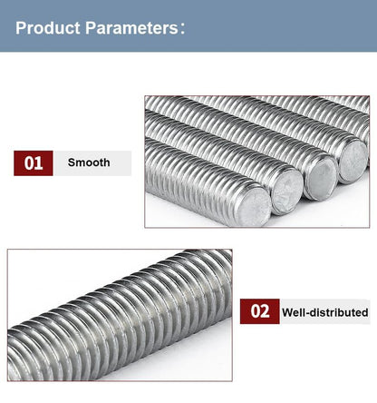 M6 x 150mm Fully Threaded Rod & Studs, 304 Stainless Steel Right Hand Threads Rods, M6-1 Thread Pitch for Anchor Bolts, Clamps, Hangers and U-Bolts 4pcs 【with Nuts】 - size: 6-Inch