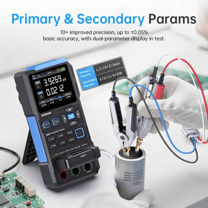 FNRSI DMC-100 Digital Clamp Meter Multimeter 10000 Counts for AC/DC Current/Voltage/Diode/Resistance/Capacitor/Continuity/Temperature/Frequency/Zero Live Wire/NCV Test with Flashlight Blacklight
