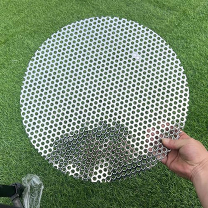 16" Diameter Round Slices Perforated Metal Sheets 19 Gauge Opening 1/3"(About 8 mm) Expanded Metal Mesh Perforated Plate 304 Stainless Steel Sheet Mesh Round Screen Panel Decorative Me - size: Round 16"