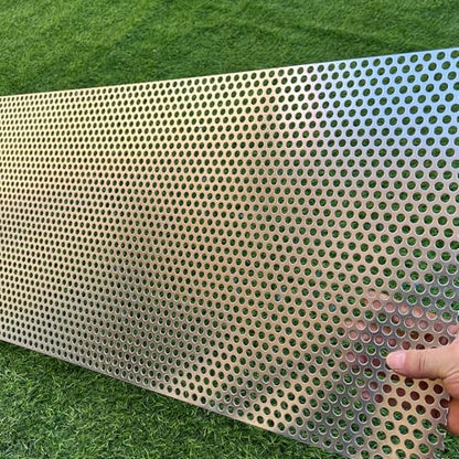 Aluminum Perforated Metal Sheets 30"x15" 16 Gauge with 1/3" (8mm) Opening, Expanded Metal Mesh Screen for Decorative Use - size: 30" X 15"