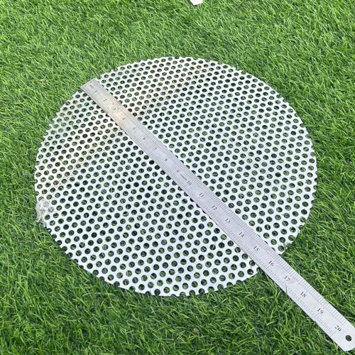 16" Diameter Round Slices Perforated Metal Sheets 19 Gauge Opening 1/3"(About 8 mm) Expanded Metal Mesh Perforated Plate 304 Stainless Steel Sheet Mesh Round Screen Panel Decorative Me - size: Round 16"