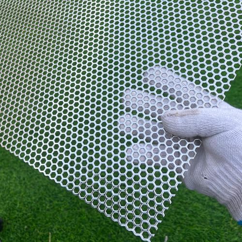 19.6"x9.8" Perforated Metal Sheets 19 Gauge Expanded Metal Mesh Opening Hexagonal Hole 1/4" (About 6mm) Perforated 304 Stainless Steel Sheet Mesh Screen Panel Decorative Panel Decorati Plate - size: 19.6"x9.8", style: Hexagonal Hole 6mm