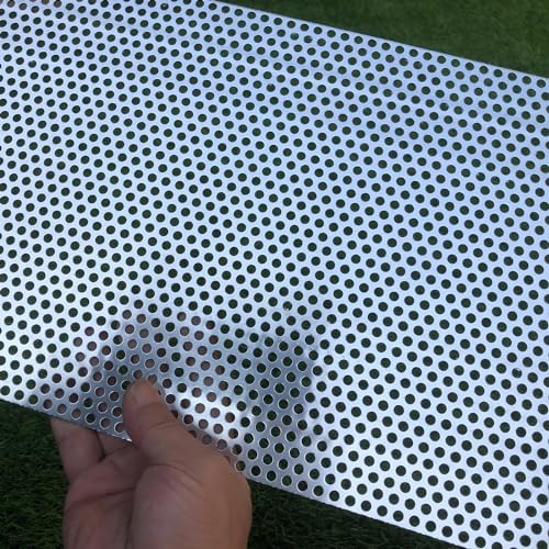 Aluminum Perforated Metal Sheets 16 Gauge 19.6 inch by 9.8 inch Expanded Metal Mesh Aluminum Opening 1/5" 0.2 inch (About 5 mm) Perforated Steel Sheet Mesh Screen Decorative - size: 19.6" X 9.8"