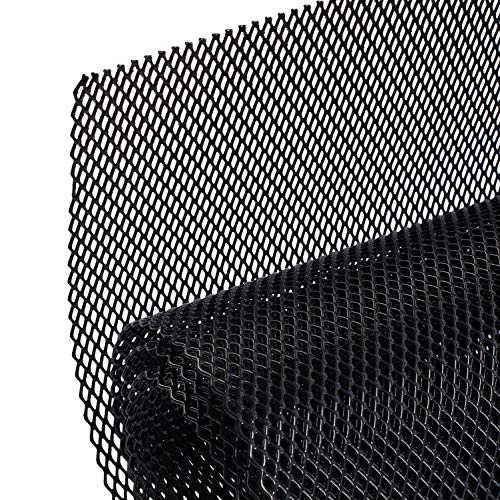 AggAuto 47x16 inches Car Pickup Truck Grill Mesh 3x6mm Rhombic Hole Black - color: Black, size: 3x6mm Rhombus