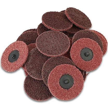 OEMTOOLS 22519 3” Twist Lock Surface Prep Discs, 25 Piece Set, Medium Maroon, Finishing Abrasive 3” Sanding Disc Surface Conditioning Tool Bundle, Sander, Rotary Tool, and Die Grinder Accessories - style: 25 Piece Meduim Grit Surface Prep Discs