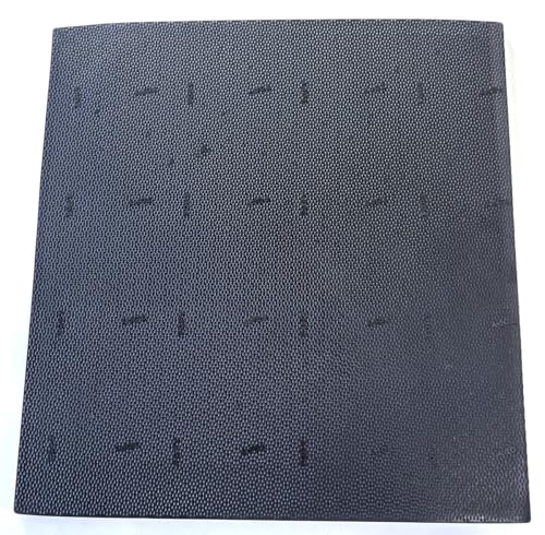 Becho 6.5mm Thick Rubber Sheet for Shoe Sole Repair Anti-Skid Floor Mat DIY Crafts Heavy-Duty and Abrasion Resistant 26x26cm (10.2x10.2in) (Black, 26X26) - color: Black