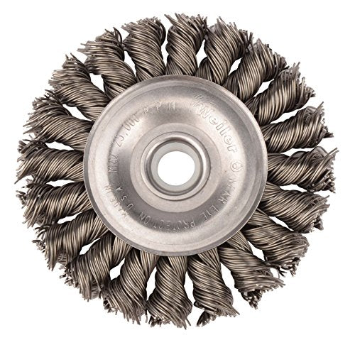 Weiler 08004 3" Standard Twist Knot Wire Wheel , .0118" Steel Fill, 1/2"-3/8" Arbor Hole, Made in The USA (Pack of 10) - size: .0118 Wire Size, style: Pack of 10