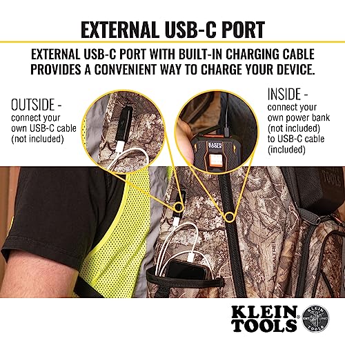 Klein Tools 62800BPCAMO Backpack Tool Bag, 40 Pockets, Camo - style: Full-Size Camo