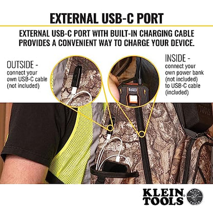 Klein Tools 62800BPCAMO Backpack Tool Bag, 40 Pockets, Camo - style: Full-Size Camo