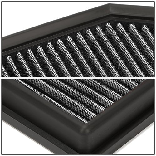 DNA Motoring AFPN-032-SL Clean Air Washable Drop In Panel Air Filter Enhance Engine Performance Power & Acceleration Improve [Compatible with 04-11 BMW 528i 530i 525i 3.0L] - style: 08-11 528i Silver