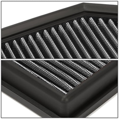 DNA Motoring AFPN-032-SL Clean Air Washable Drop In Panel Air Filter Enhance Engine Performance Power & Acceleration Improve [Compatible with 04-11 BMW 528i 530i 525i 3.0L] - style: 08-11 528i Silver