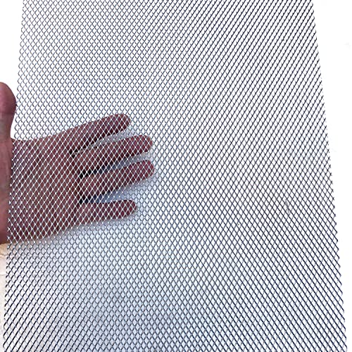 304 Stainless Steel Mesh Screen 16"X12" 4-Pack Wire Metal Mesh Screen Expanded Metal Sheet For Vent Window Screen Mesh Soil Sifter Chicken Wire Mesh Fire Pit Grate Pet Screen - size: 16"x12", style: 4-Pack 4x8mm Holes