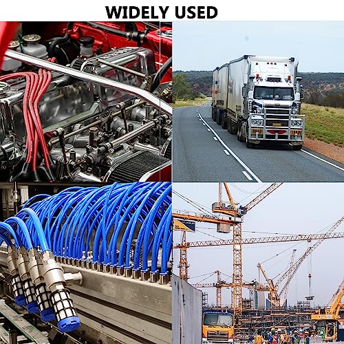 1/4" Tube OD Push-to-Connect Pneumatic Fittings Set - DOT Air Brake Line Fittings, 10pcs Air Hose Quick Connect Fittings - color: 10pcs DOT Air Fittings Union, size: 1/4 Inch