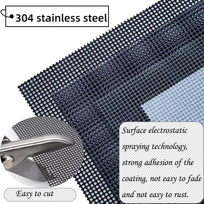 Premium Car Grill Mesh PVC Coated 304 SS Woven Mesh 13x39.3in - size: 13"x39.3",1roll