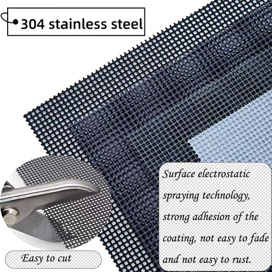 Premium Car Grill Mesh PVC Coated 304 SS Woven Mesh 13x39.3in - size: 13"x39.3",1roll