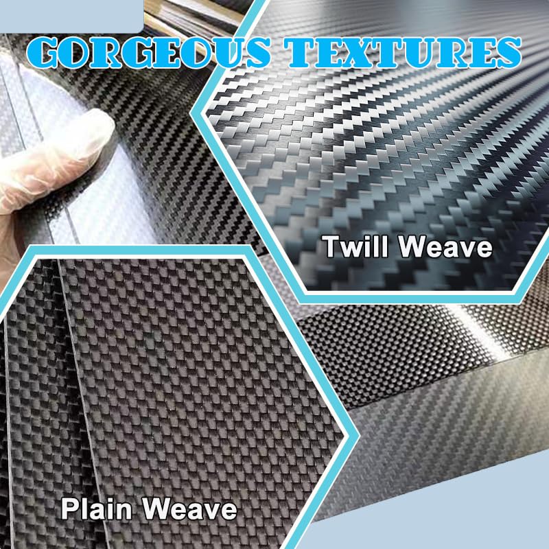 Carbon Fiber Sheet 500X200X3.0MM 3K Carbon Fiber Laminate for CNC RC Drone Automotive(Twill Weave Matte Finish, 500 * 200 * 3mm) - size: Twill Matte 500*200*3
