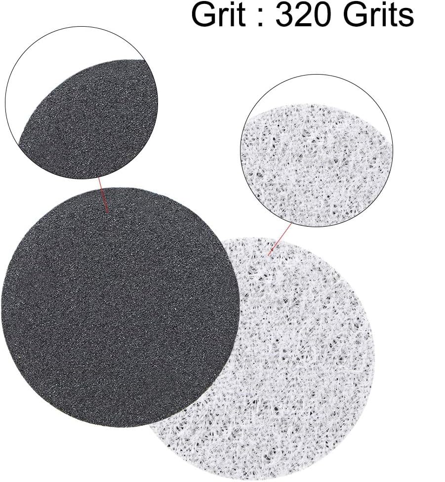 1-Inch Wet or Dry Sandpaper Sanding Paper disc Hook and Loop Sanding Discs 320 Grit 50 Pcs - size: 1-inch 320 Grit 50Pcs