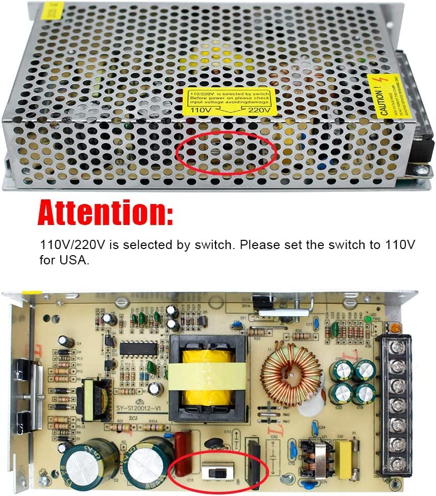inShareplus 24V 10A 240W, DC Universal Regulated Switching Power Supply, Converter AC 100-240V to DC 24 Volt LED Driver, Transformer for LED Strip Light - style: 24V 240W