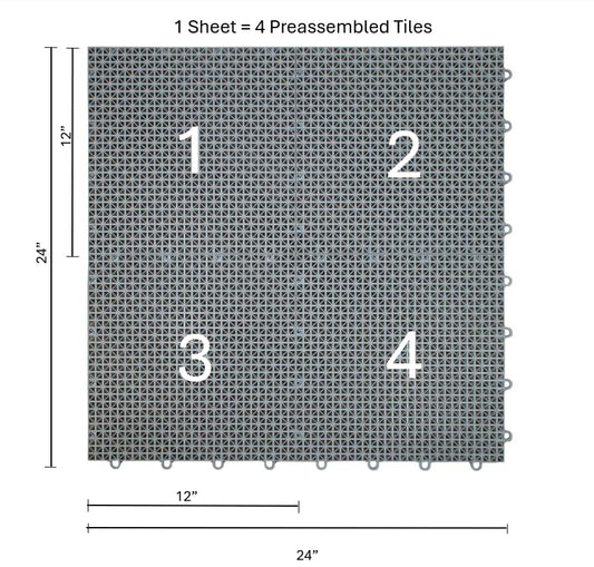 SnapLock DuraGrid 12"x12" Interlocking Deck Tiles, 40 Pack, Gray - color: Gray, size: 40 Pack